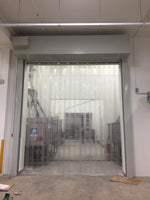 PVC Ribbed Cold Room Strip Curtains Installed
