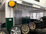 PVC Strip Curtains (Transparent smooth) installed