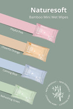 Naturesoft 100% Bamboo Mini Wet Wipes