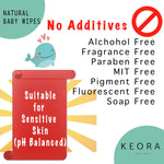 KEORA Natural Wet Wipes/Wet Tissue - 80 Sheets