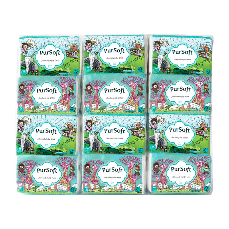 Pursoft Chocolate Rain Mini Pocket Tissue 3 Ply